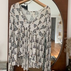 Free People floral patterned tunic